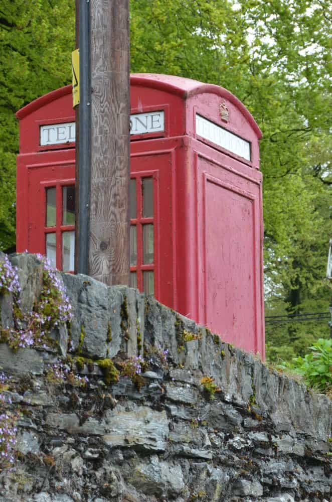 Isle of Man, Laxey – phone box, May 2014 (Isla de Man)