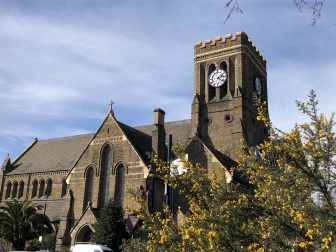 the vaccination centre was housed in a church