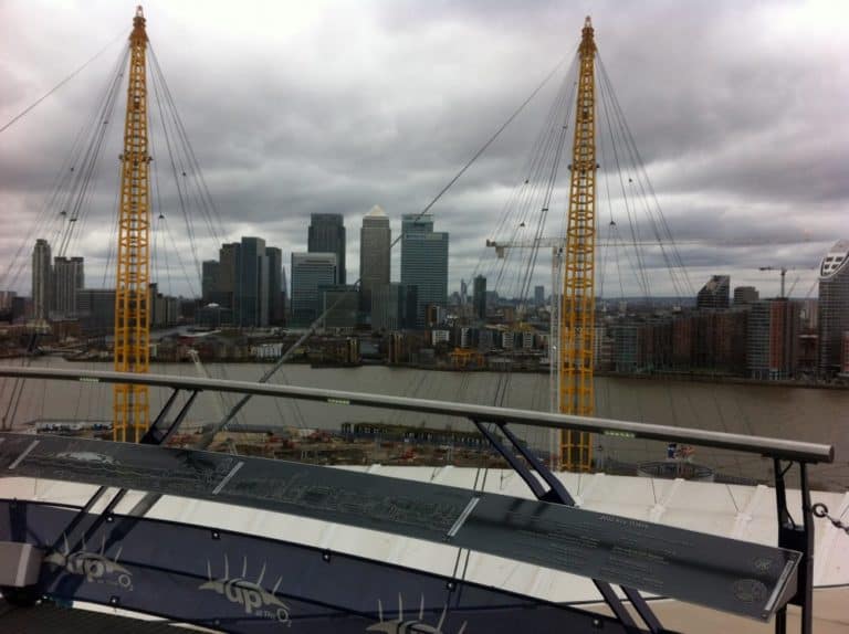 Inghilterra, Londra, O2  – vista della città dalla cima, mar.2014 (Londra)
