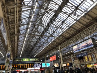 Victoria Station in London where the Brighton train starts