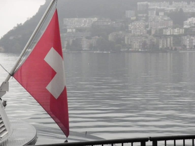 Switzerland, Lugano – flag, Oct.2014