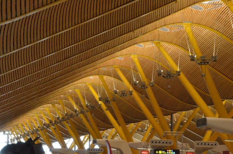 Iberia Airlines and stylish airport