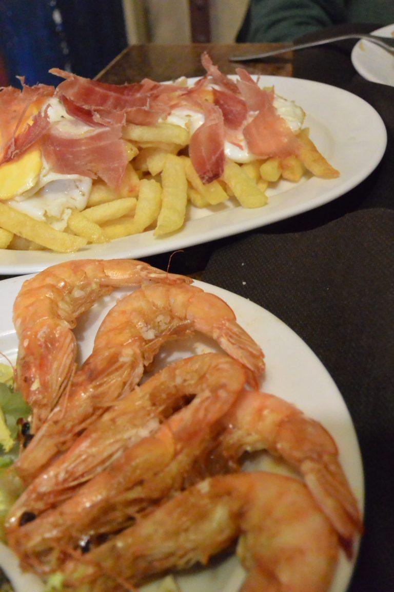 Madrid – prawns and ham, Jan.2018 (Madrid)