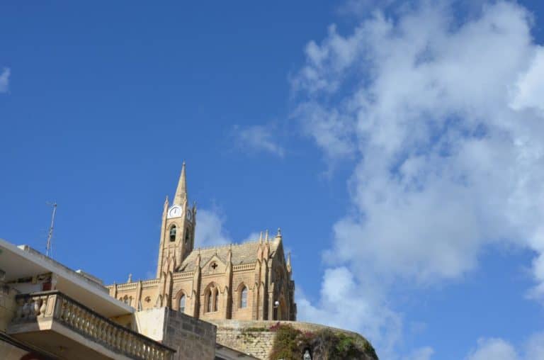 Malta, Gozo – church and sky, Feb. 2013 (Gozo)