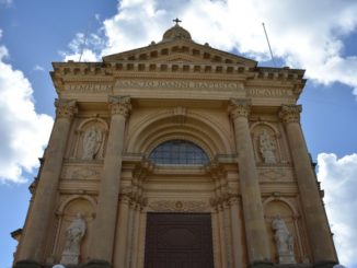 Malta, Gozo – view with a church, Feb. 2013