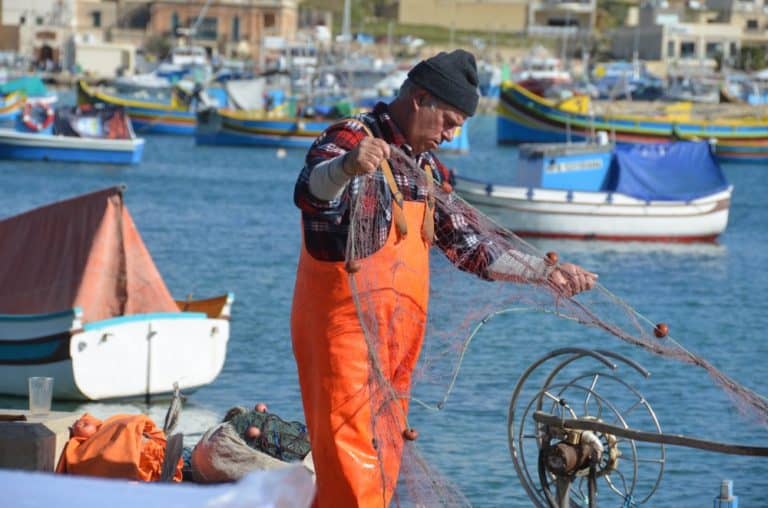 Malta, Marsaxlokk – work, Feb. 2013