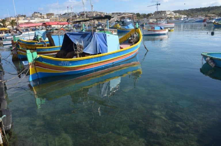 Malta, Marsaxlokk – view, Feb. 2013