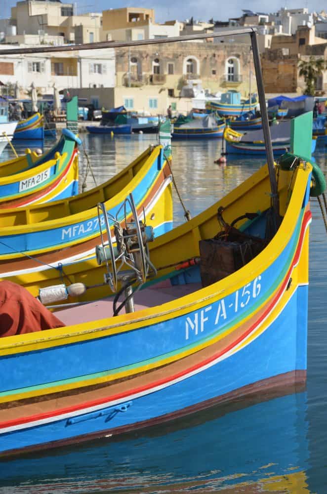 Marsaxlokk with pretty fishing boats