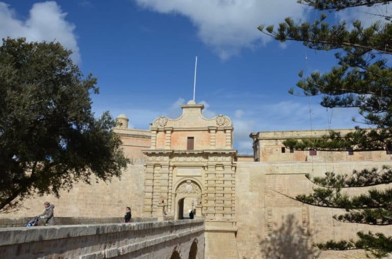 Malta, Mdina – the gate, Feb. 2013 (Mdia)