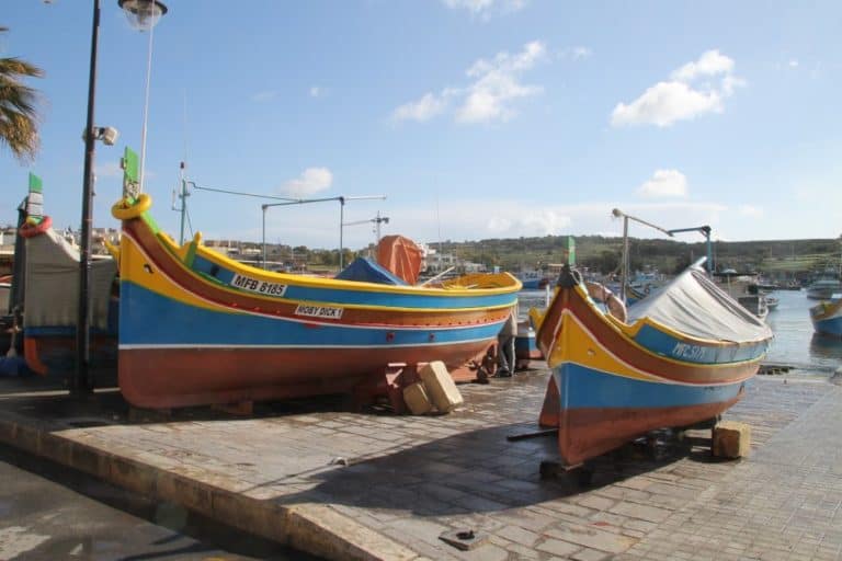 Malta, Marsaxlokk – typical colors, Feb. 2013