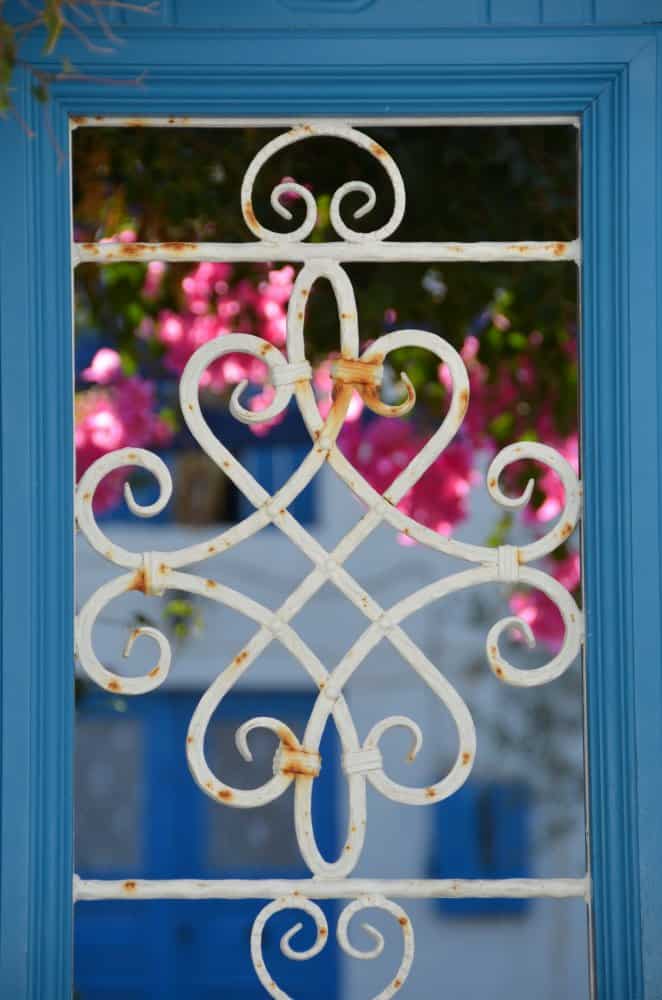 Greece, Santorini, Megalochori – lovely door, Aug.2013 (Santorini)