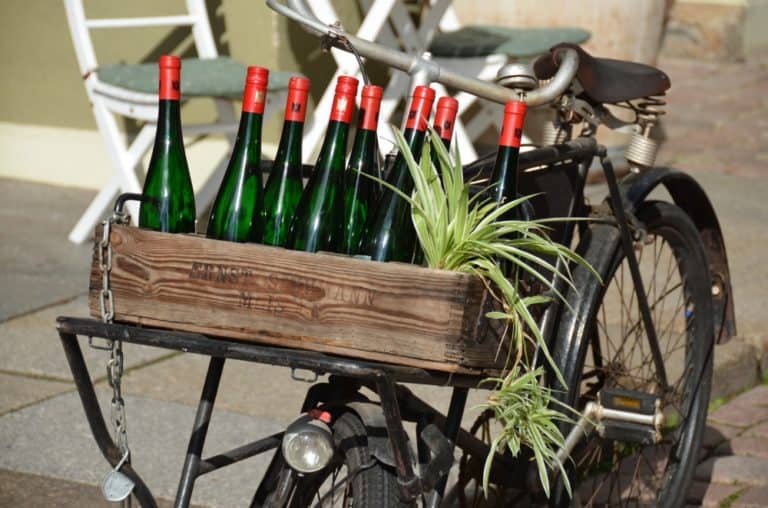 town – bicycle with bottles, Sept.2015 (Meissen)