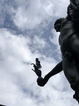 Italy-Milan-Pinacoteca di Brera-courtyard-statue-Napoleon-angel