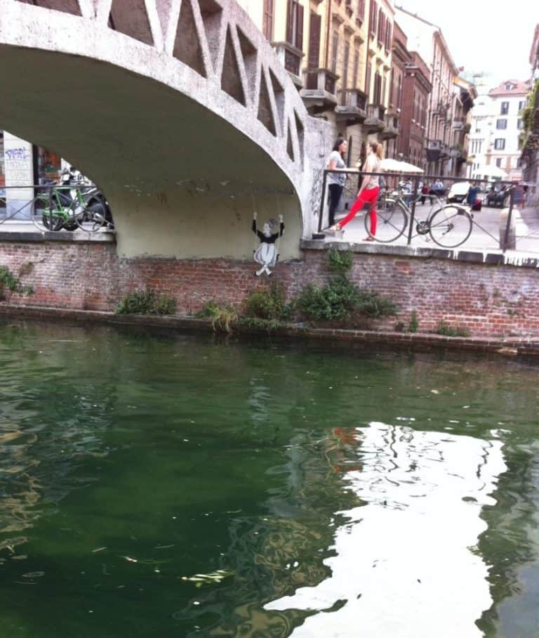 Italy, Milan, Navigli – under the bridge, July 2013 (Milan)