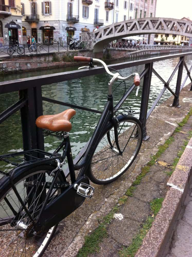 Italy, Milan, Navigli – bicycle, July 2013 (Milan)