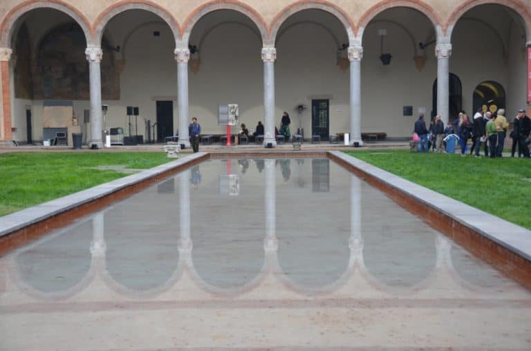 Sforza Castle – reflection, Oct.2015 (Milan)
