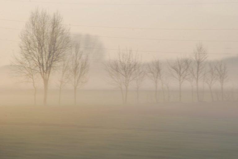 Italy, from train – fog, Feb. 2014 (Milan)