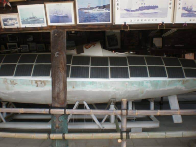 Japan, Mount Konpira – boat made by cans, Apr. 2013