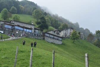 the restaurant Rifugio Martina in the mountain above Lake Como