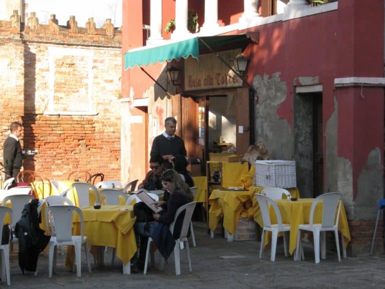Murano – outdoor tables, Oct.2015 (Venecia)