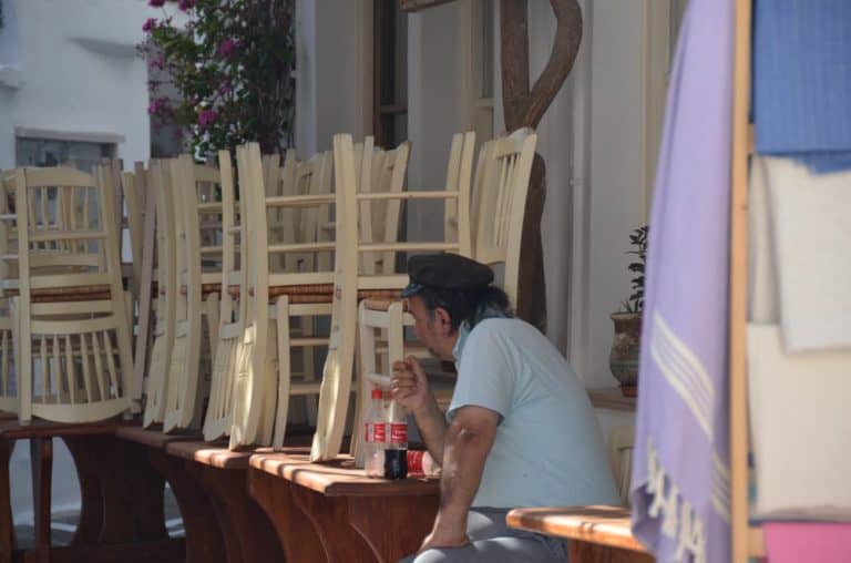 Greece, Mykonos – a man, Sept.2013 (Mykonos)