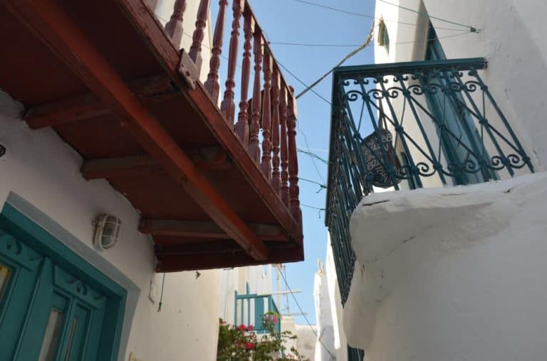 Grecia, Mykonos – balconi, settembre 2013 (Mykonos)
