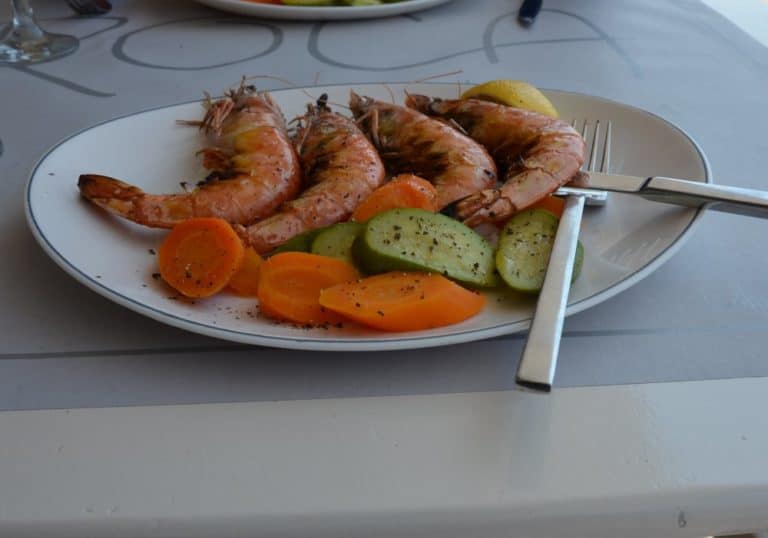Greece, Mykonos – prawns, Aug.2013 (Mykonos)