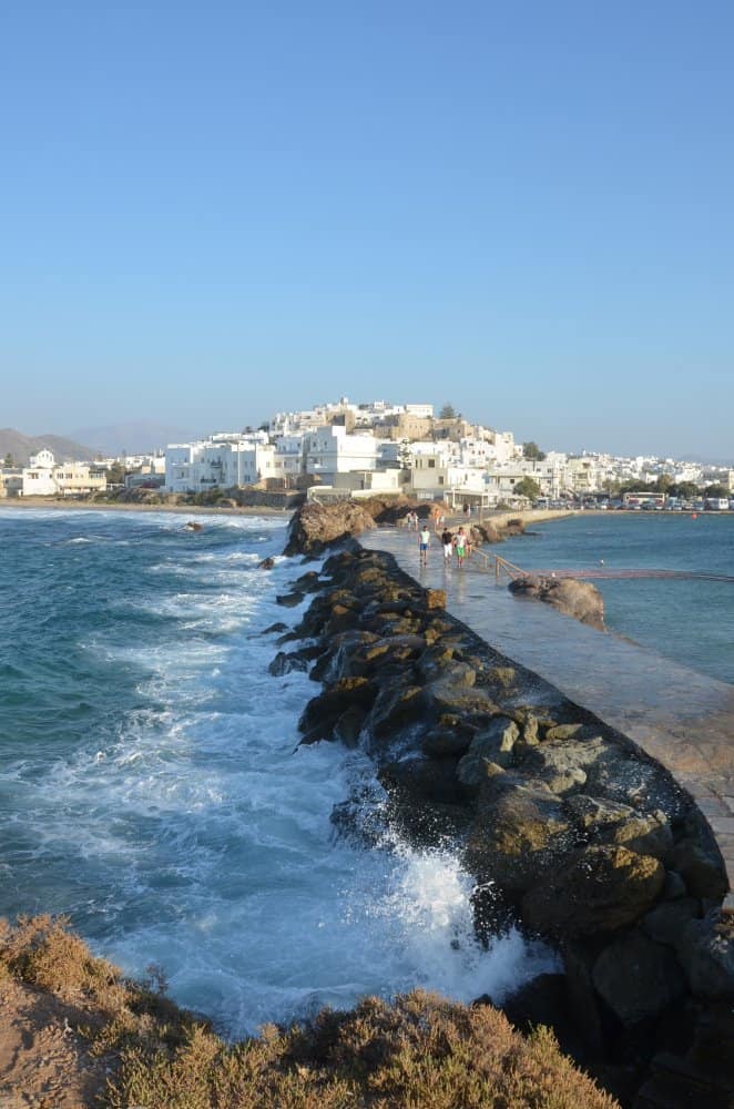 Greece, Naxos – causeway and blue sky, Aug.2013 (Naxos)