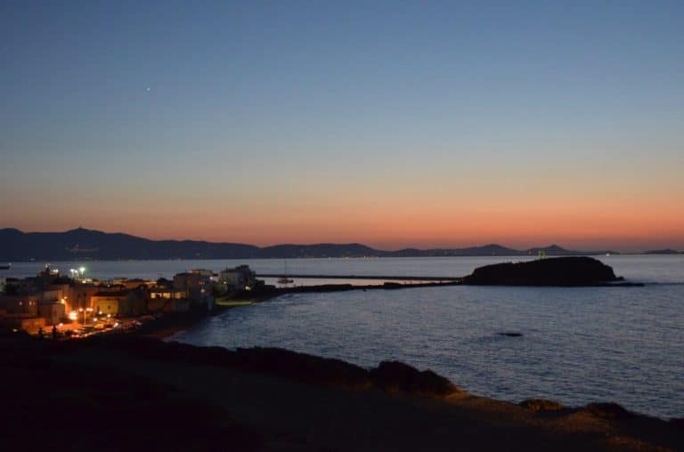 Grecia, Naxos – vista di sera, agosto 2013 (Naxos)