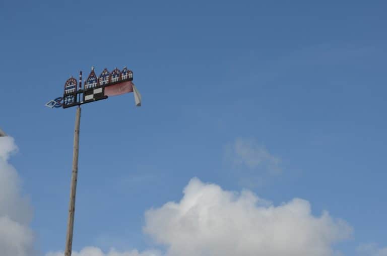 Lithuania, Nida – weathercock and sky, Sept.2014 (Nida)