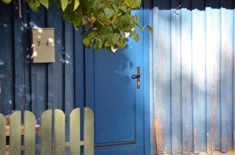 Lithuania, Nida – blue door, Sept.2014 (Nida)