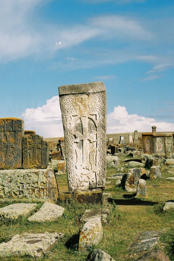 Armenia, Noraduz – cross stone, Autumn 2005