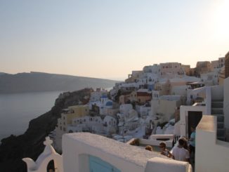 ギリシャ、サントリーニ、イア－向こう岸 2013年8月