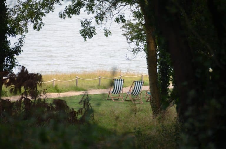 Inghilterra, Isola di Wight – sedie a sdraio, set. 2014 (Isola di Wight)