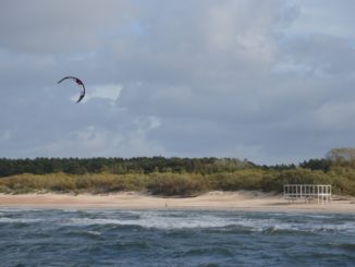 Lithuania, Palanga – kite surfer, Sept.2014