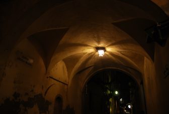 street in Parma at night