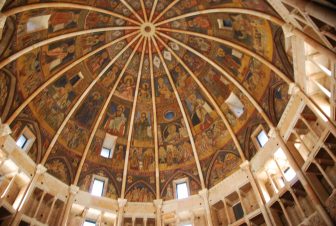the gorgeous frescoes inside Parma baptistery