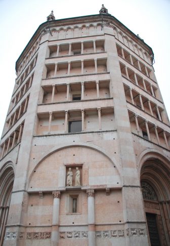 the baptistery in Parma