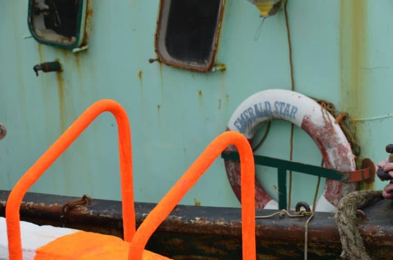 Isle of Man, Peel – orange colour, May, 2014 (Isla de Man)
