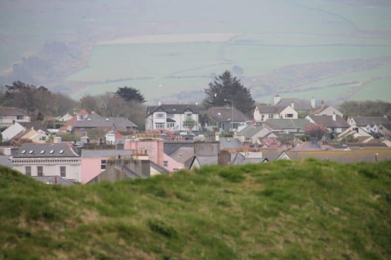 Isola di Man, Peel – città e collina, mag. 2014 (Isola di Man)