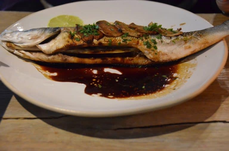 Isle of Man, Peel – sea bass, May, 2014 (Isle of Man)