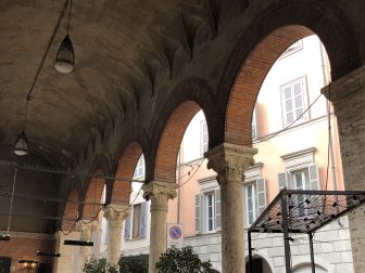 Italy-Piacenza-town centre-arches