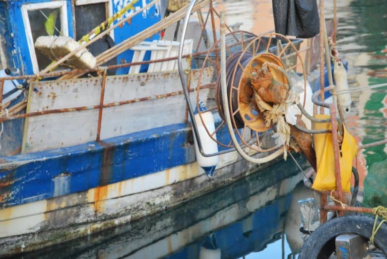Slovenia, Piran – fishing boat, Feb. 2014 (Piran)