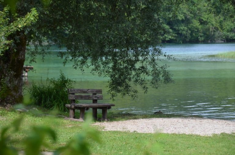 Croazia, Pitvice – panchina, lug. 2014 (Plitvice)