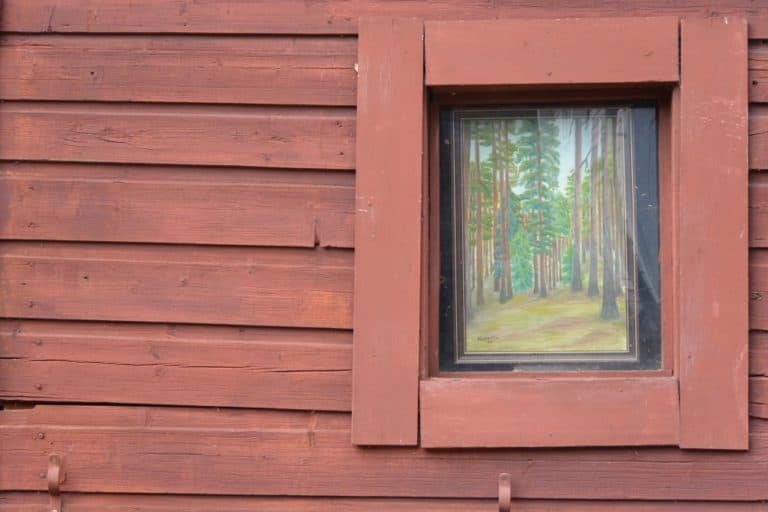 old town – picture on the window, Aug.2015 (Porvoo)