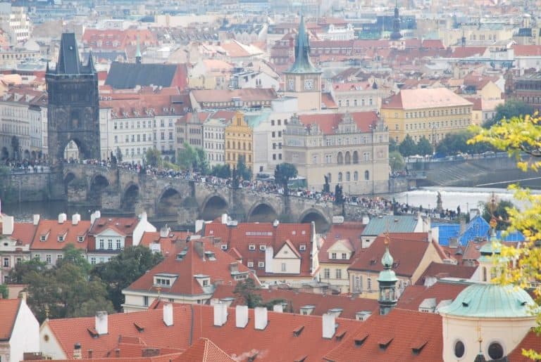 Czech, Prague – crowded bridge, Sept.2013 (Prague)