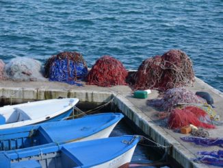 Italia, costa pugliese – rocce e mare, aprile 2013