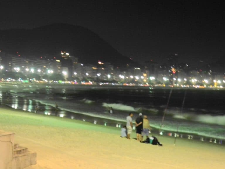 Copacabana – beach at night, Jan.2016 (Rio De Janeiro)