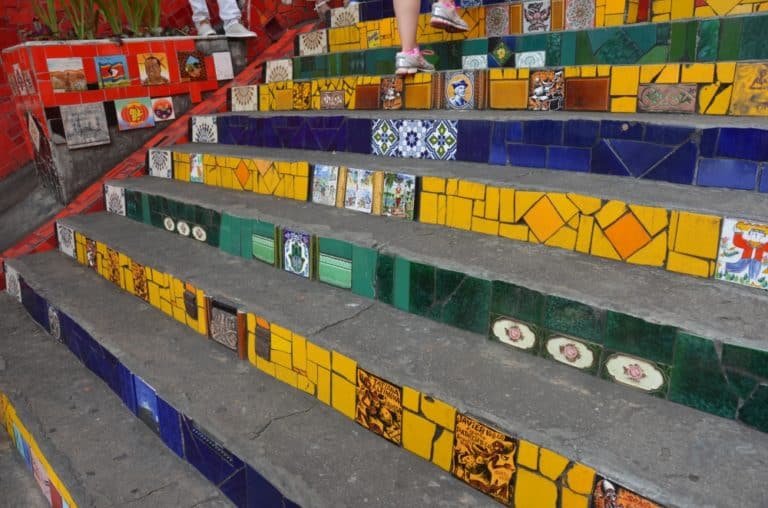 Selaron Steps – side view, Jan.2016 (Río de Janeiro)
