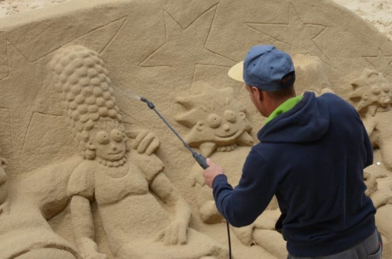 Spagna, San Sebastian – scultura di sabbia, mag. 2014 (San Sebastian)